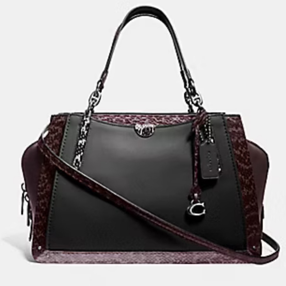 COACH Dreamer 36 in Colorblock with snakeskin detail V5/Black Multi COACH 76459